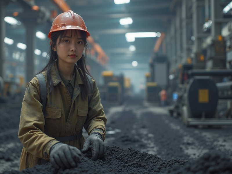 炭黑生產加工現場