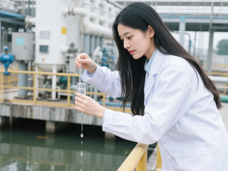 自來水廠水質取樣現場圖