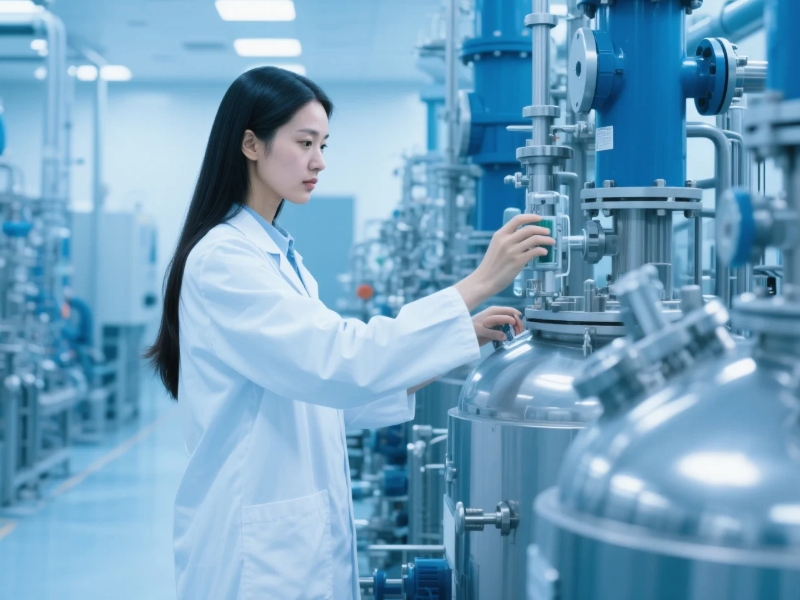 制藥企業反應釜生產現場